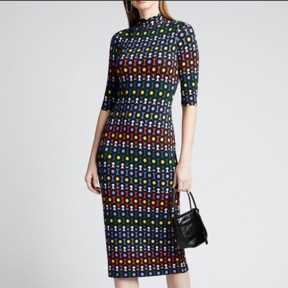 Alice + Olivia large rainbow dot dress size 4